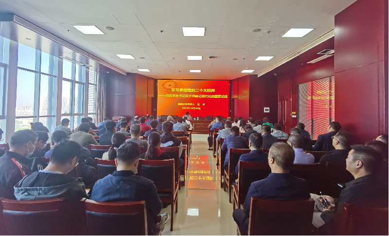 紧跟核心强忠诚 在深学细悟中坚定信仰信念 ——爱游戏手机入口官网-爱游戏(中国)
负责人汪洋同志为全体党员讲授主题教育专题党课